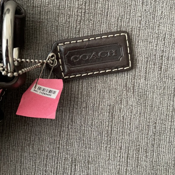 Vintage Coach handbag,purse. Traditional brown leather and tan canvas details. - Picture 5 of 5